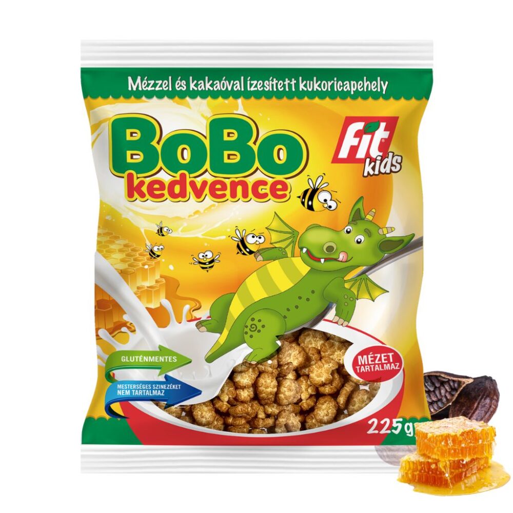 BOBO kedvence mézes és kakaós kukoricapehely