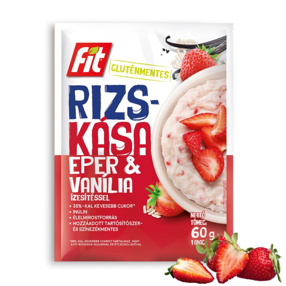 Rizskása eperrel és vaníliával