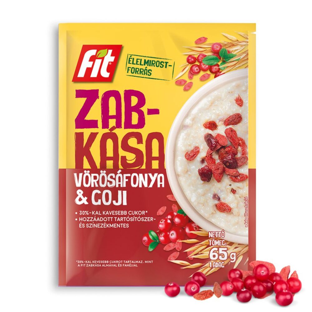 Zabkása vörösáfonyával és gojival