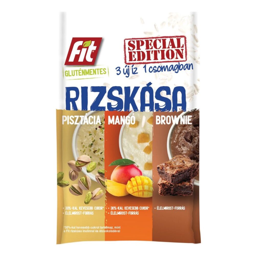 Fit Special Edition rizskása - pisztácia, mangó, brownie 3x60g